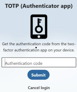 second confirmation by writing the authentication code